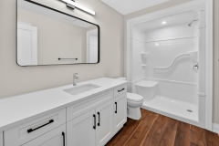 Ensuite with 5 ft walk in shower with bench